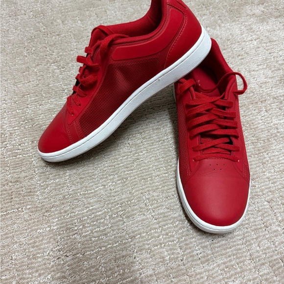 Lacoste Red Men's Sneakers Size 9.5 - Picture 1 of 5
